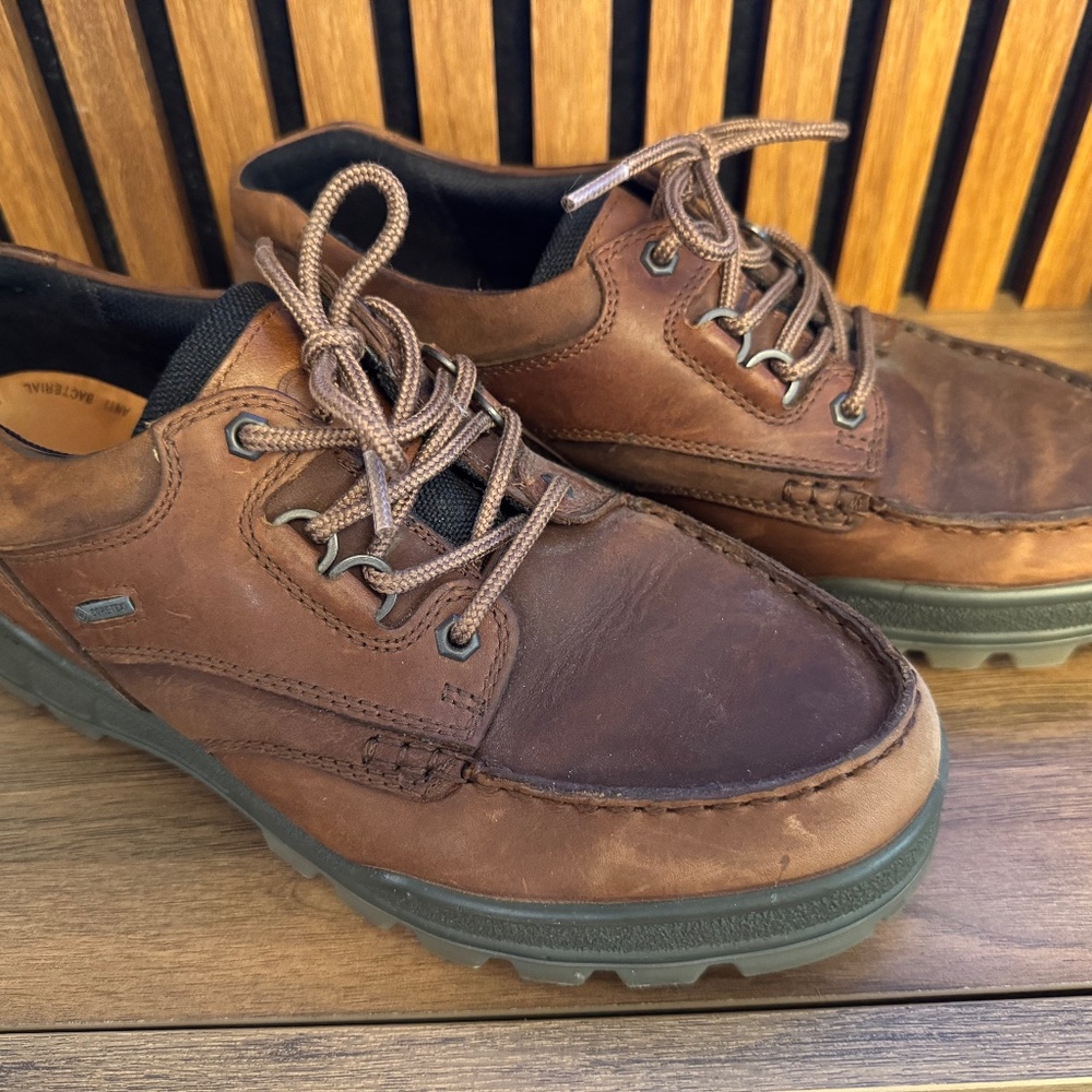 Ecco Track 25 Shoes Men’s Size 44 US 10-10.5 Low Gore-Tex, Brown - Picture 2 of 8